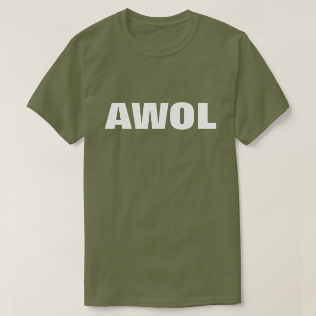 T-SHIRT "AWOL" : CONCEPTION DE TEXTE GRAPHIQUE MODERNE (Design devant)