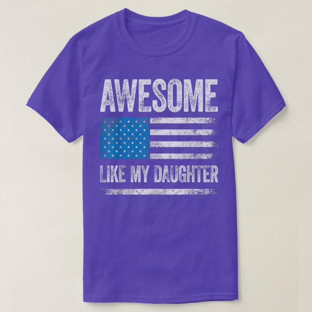 T-shirt Awome Comme Ma Fille Drôle Papa (Design devant)