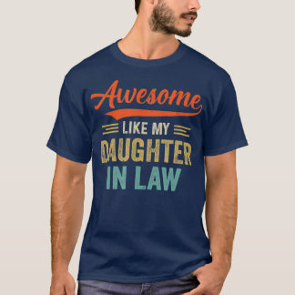 T-shirt Awome Comme Ma Fille En Droit Retro Vintage