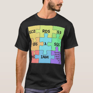 T-shirt AWS Microservices Top Services Puzzle Designs