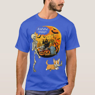 T-shirt Awww Snap Halloween Corgi Chien Apporter Jambe Bro