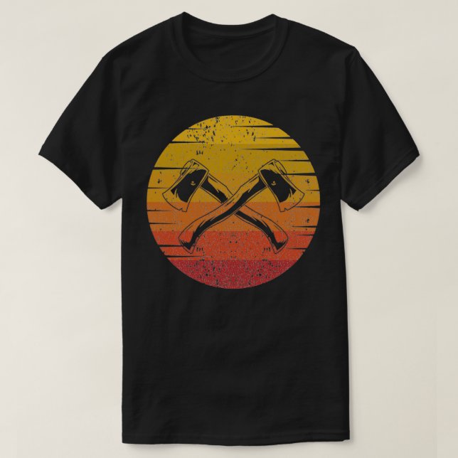 T-shirt Ax Jetant Retro Sunset Ax Jetant Hatchett Lu (Design devant)