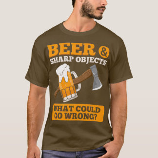 T-shirt Ax Jeter Bière Objets Sharp Bière Boisson Ax T