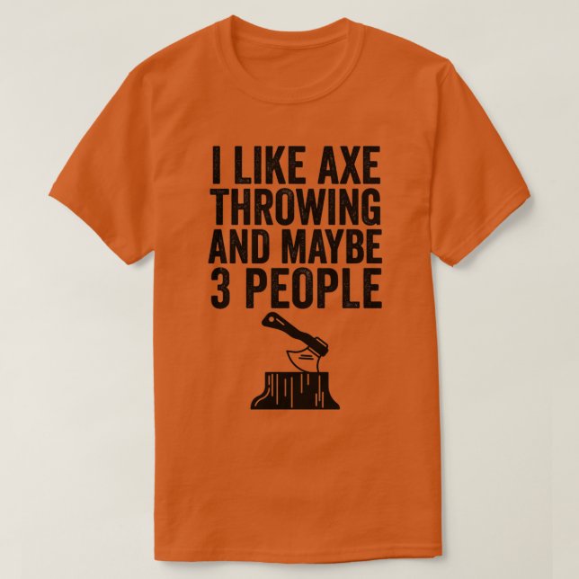 T-shirt Ax Jeter Drôle Ax Jeter J'Aime Ax Throwin (Design devant)