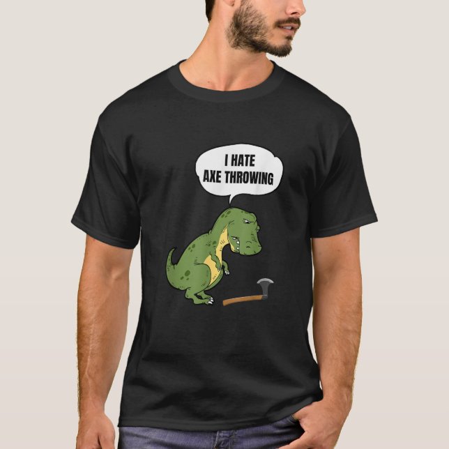 T-shirt Ax Jeter T Rex Pun Cible Thrower Hatchet Cadeau (Devant)