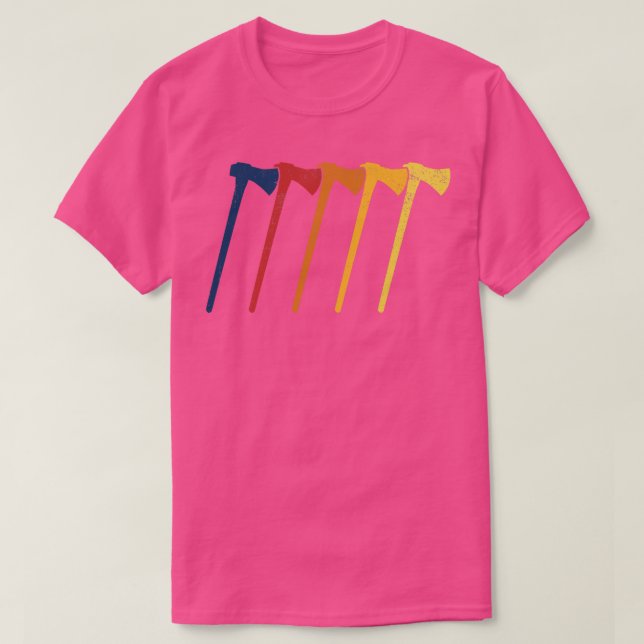 T-shirt Ax lancer jetant haches de hache rétro (Design devant)