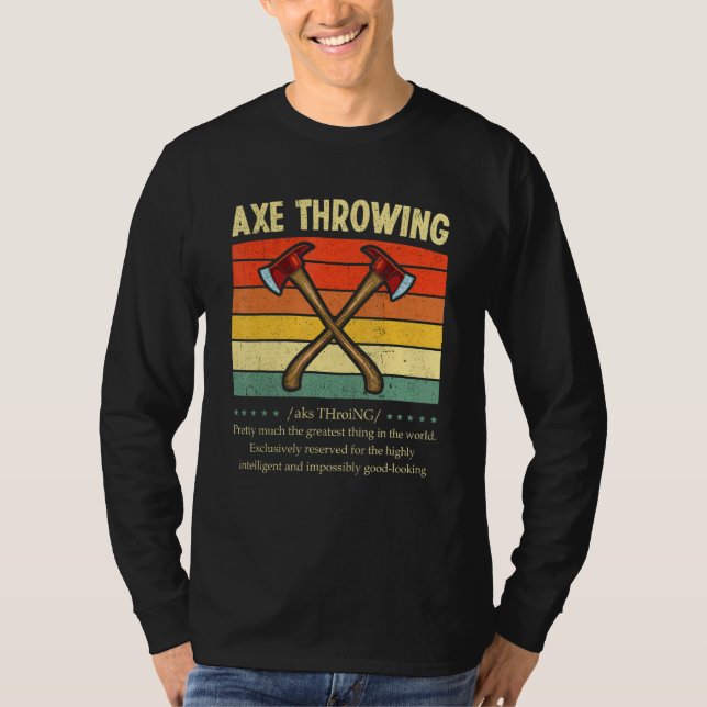 T-shirt Ax Thrower Definition Rétro Hatchet Ax Thrower L (Devant)