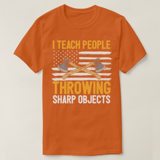 T-shirt Ax Thrower Enseignant Ax Thrower Entraîneur US Amé (Design devant)