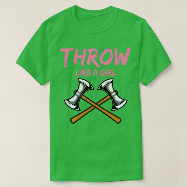 T-shirt Ax Thrower Girl Woodworking Ax Thrower (Design devant)