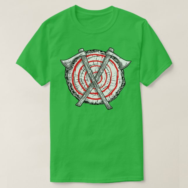T-shirt Ax Throwing Bullseye Master Viking Warrior Axes (Design devant)
