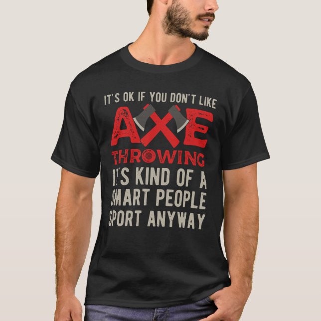 T-shirt Ax Throwing Funny (Devant)