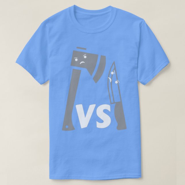 T-shirt Ax Vs Knife (Design devant)