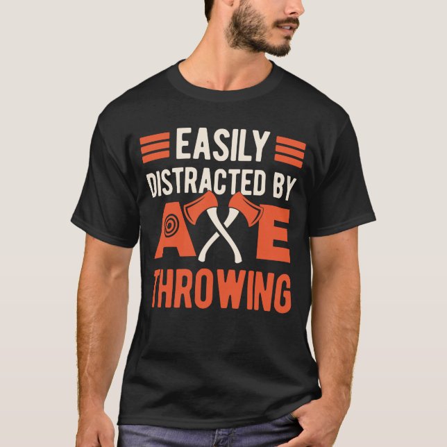T-shirt Axe Throwing Funny (Devant)