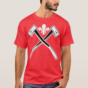 T-shirt Axe vintage De Défilement Ax Traversé Axes Drôle A