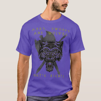 T-shirt Axes épées et loups