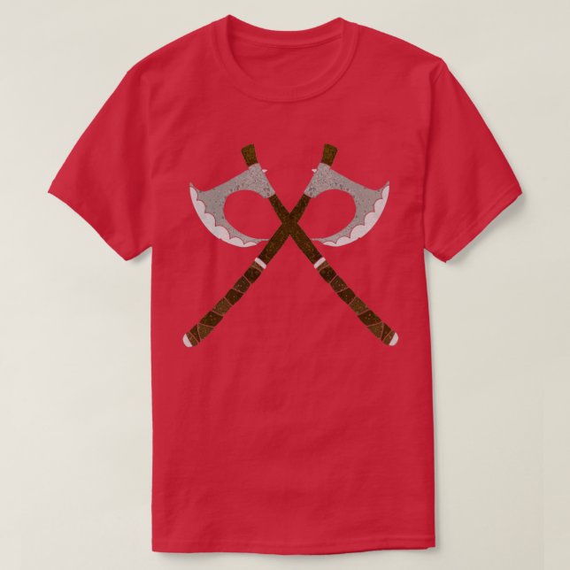 T-shirt Axes Viking ax arme médiévale (Design devant)