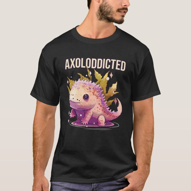 T-shirt Axoloddicted Axolotl Amphibian Mexicain Walking Fi (Devant)