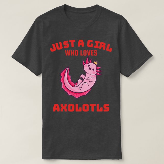 T-shirt Axolotl animal fille amour 2 (Design devant)