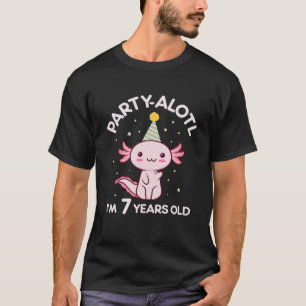 T-shirt Axolotl Anniversaire 7 Ans 7Ème B Jour Casquette S