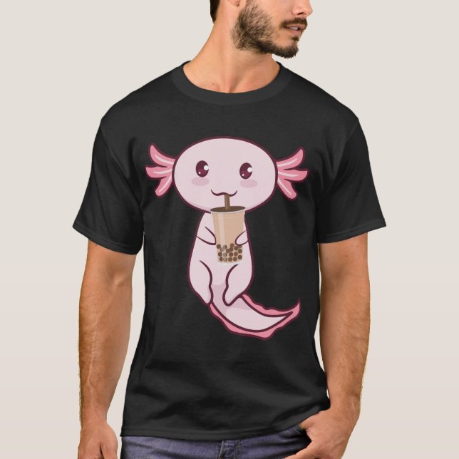 T-shirt Axolotl Apote Apote Animal Axolotl Bubble Thé Kawa (Devant)