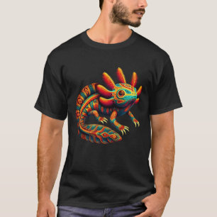 T-shirt Axolotl Art Mexique Aztec Mexique Amphibien Salama