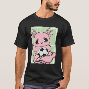 T-shirt Axolotl Avec Football Jouer Football Team Sports