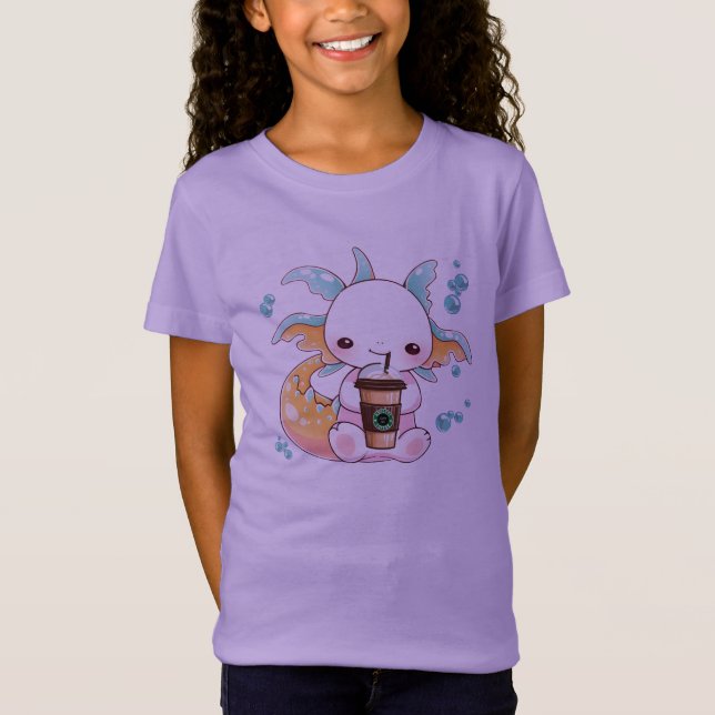 T-Shirt Axolotl Boire les filles (Devant)