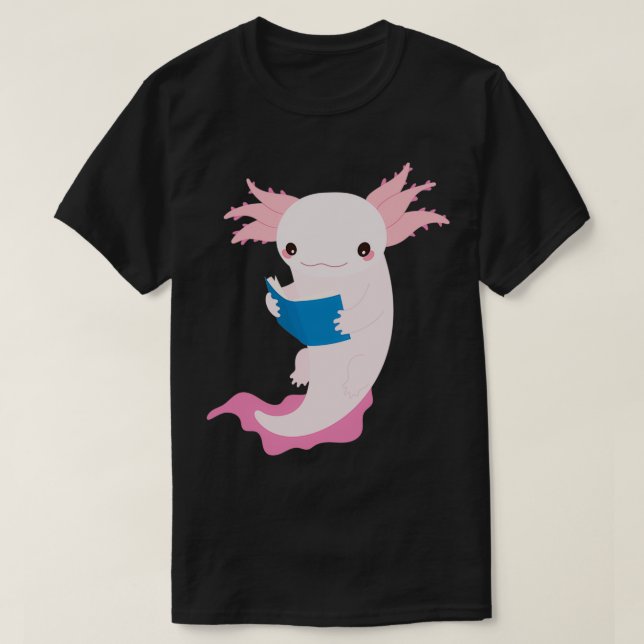 T-shirt Axolotl Bookworm (Design devant)