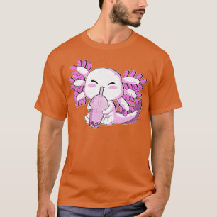 T-shirt Axolotl Bubble Boba Thé Pour Femmes Filles Drôle K