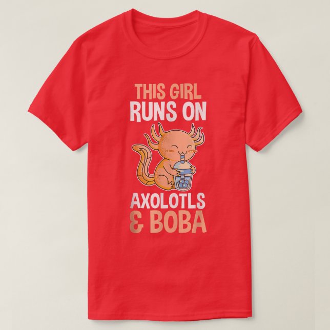 T-shirt Axolotl Bubble Tea (Design devant)