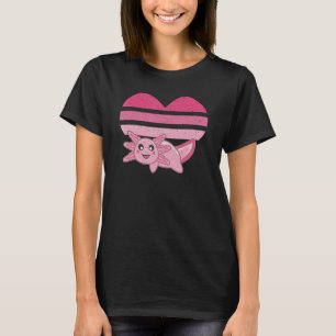 T-shirt Axolotl Coeur Rose
