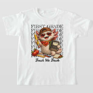 T-shirt Axolotl Cool Première Année Bruh On Rentre à l'Éco