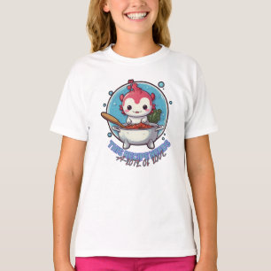 T-shirt Axolotl Cuisine drôle Animal Kawaii