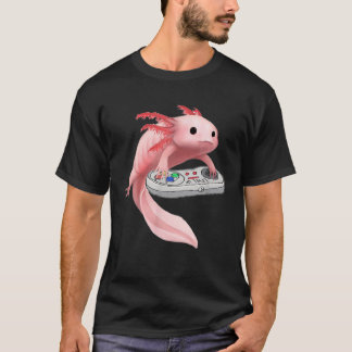 T-shirt Axolotl Cute Fish Jouer Jeu Vidéo - Axolotl Gam