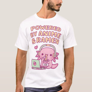 T-shirt Axolotl Cute Propulsé Par Anime Et Ramen