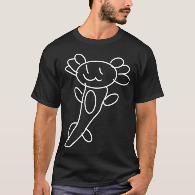 T-shirt Axolotl debout heureux - blanc (Devant)