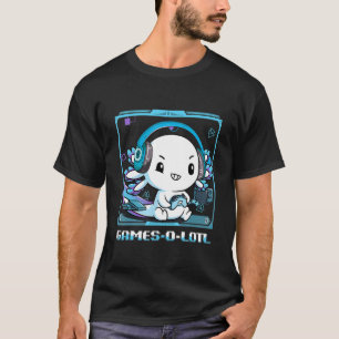 T-shirt Axolotl drôle jouant à des jeux vidéo sur console
