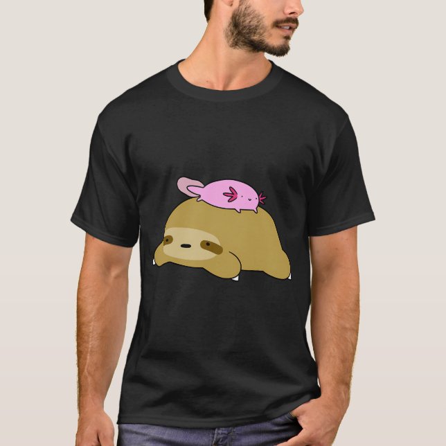T-shirt Axolotl et paresseux (Devant)