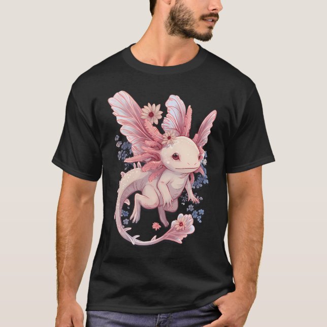 T-shirt Axolotl Fée Rose ! (Devant)