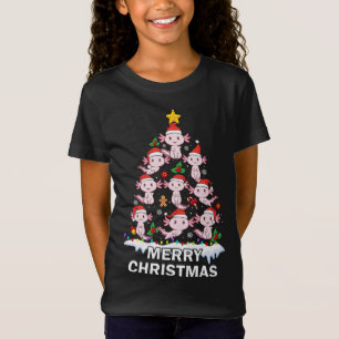 T-Shirt Axolotl Feux de Noël Lumières Mel Axolotl Lover F