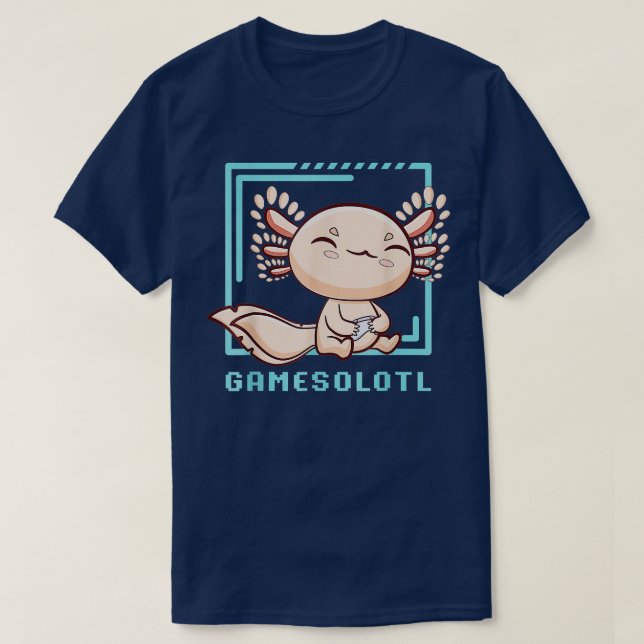 T-shirt Axolotl Fish Jouer Jeux Vidéo Lizard Gamesolotl (Design devant)