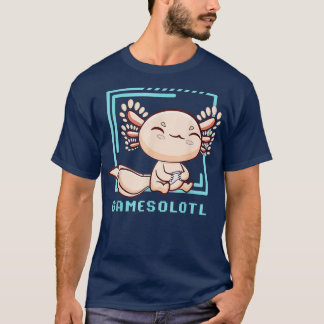 T-shirt Axolotl Fish Jouer Jeux Vidéo Lizard Gamesolotl