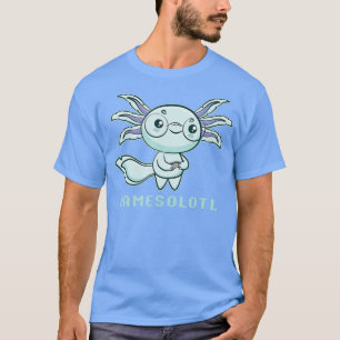 T-shirt Axolotl Fish Jouer Jeux Vidéo Lizard Gamesolotl