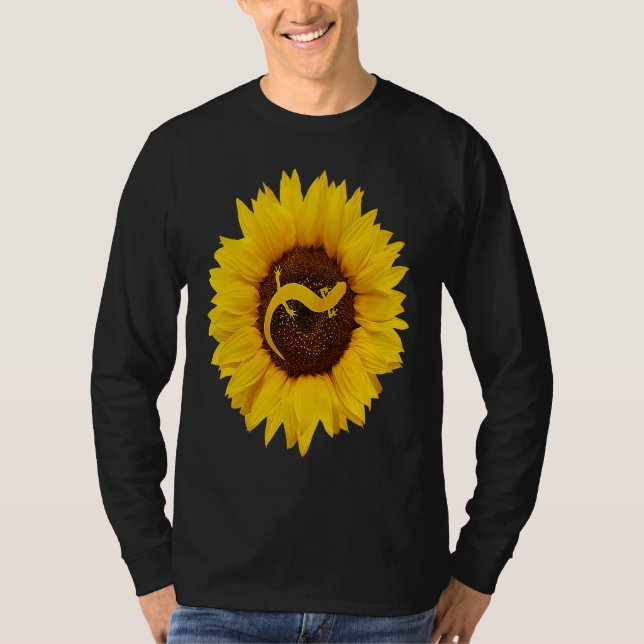 T-shirt Axolotl  For Women Men Salamander Pet Sunflower (Devant)
