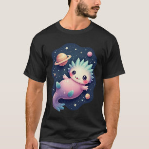 T-shirt Axolotl Galactique Chat de l'Espace Amateur de Kaw