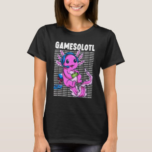 T-shirt Axolotl Gamer Cute Gamesolotl Mexicanum Gaming