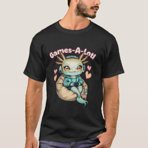 T-shirt Axolotl Gamesolotl Jeux Vidéo fille mignonne Anime