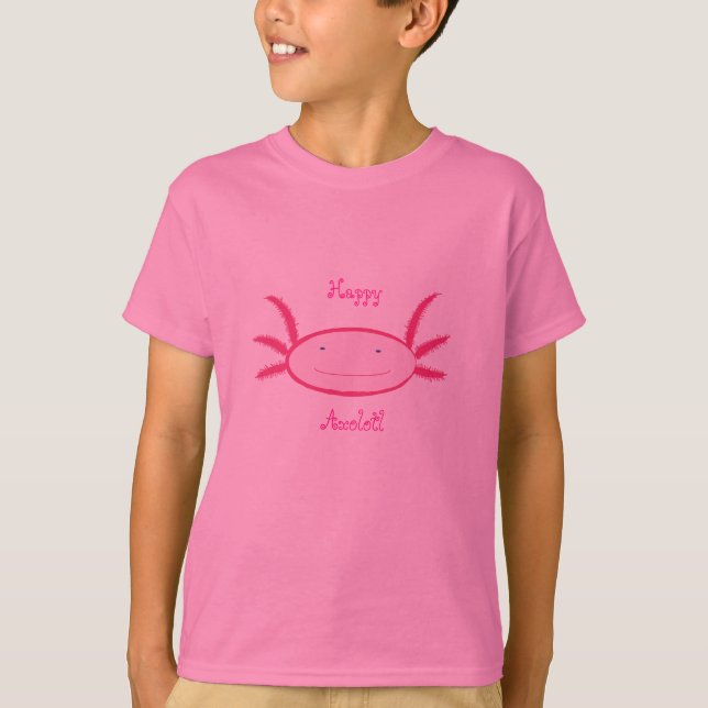T-shirt Axolotl heureux - posez un bon nombre de questions (Devant)