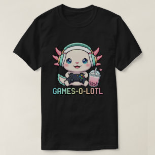 T-shirt Axolotl Joueur Mignon avec Art Boba