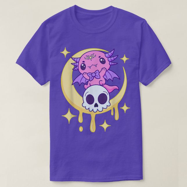T-shirt Axolotl Kawaii Pastel Goth Cute Creepy Aesthetic (Design devant)
